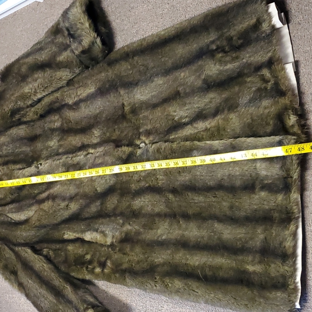 Vintage sportowne faux fur Reversible coat